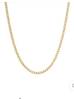 Tommy Hilfiger Polished Gold Curb Chain Necklace